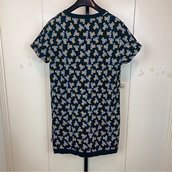 Authentic Moschino Allover Bear Print Sweatshirt Mini Dress - Picture 8 of 14